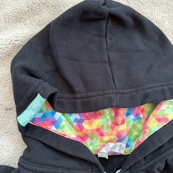 Feat Full Zip Hoodie with Rainbow Lined Hood - Picture 2 of 4